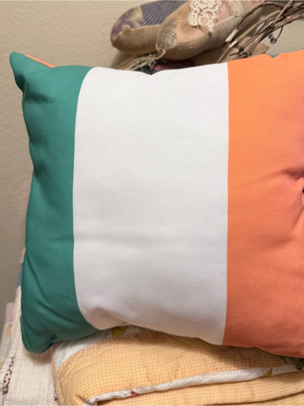 Amazon Irish Flag Throw Pillow in Orange White Green Ireland National Flag